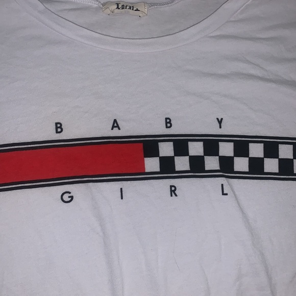 BABY GIRL CROP T SHIRT Sz L - Picture 3 of 4